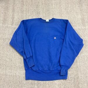 Vintage Champion Reverse Weave Sweatshirt Mens Large‎ Blue 1990s